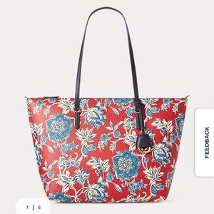 Floral Red Tote Bag